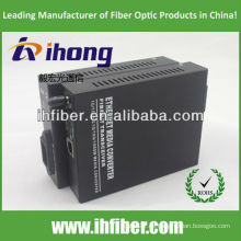 10/100 / 1000M Fibra Óptica Media Converter singlemode fibra dual puerto ST 20 km